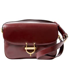 Céline Vintage Burgundy Shoulder Bag