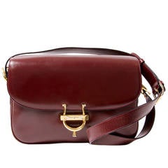 Céline Vintage Burgundy Shoulder Bag