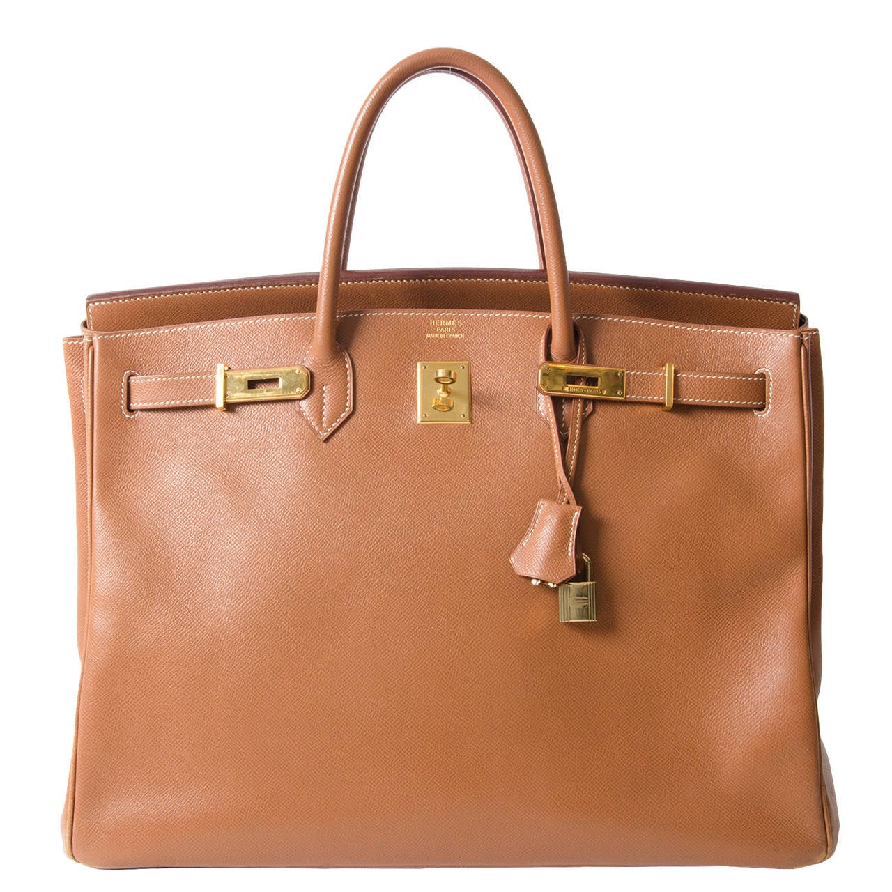 Hermès Birkin Bag Gold Courchevel GHW 40 at 1stDibs