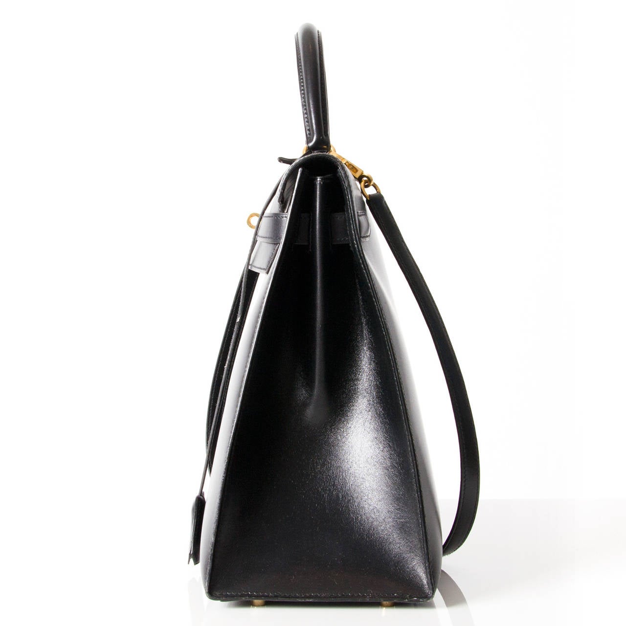 Hermès Kelly 35 Sellier Black Boxcalf GHW