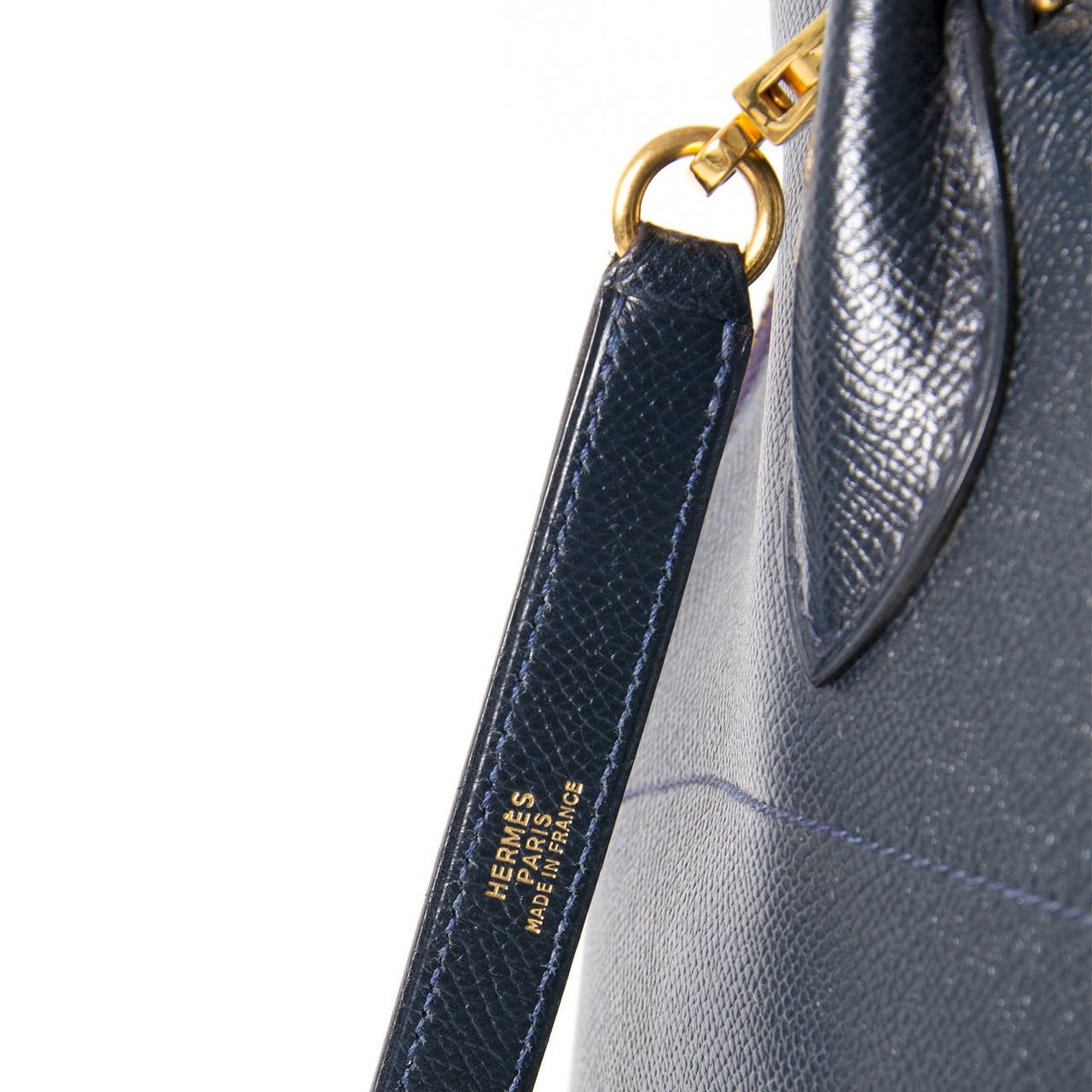 Hermès Bolide 35 Navy Blue Bag at 1stDibs