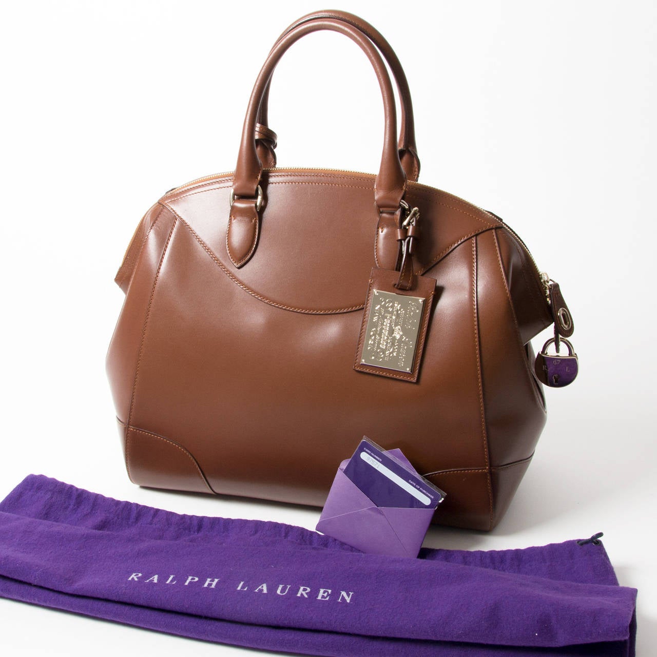 Ralph Lauren Brown Bedford Bag at 1stDibs | ralph lauren bedford bag