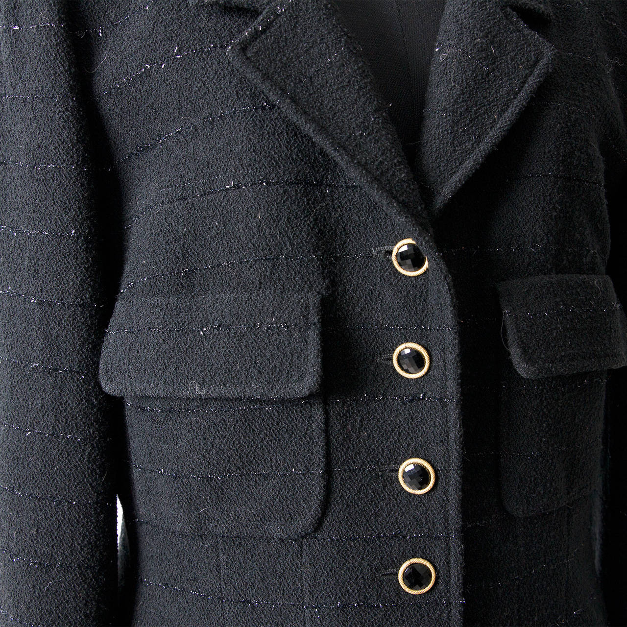 Chanel Black Tweed Jacket 1