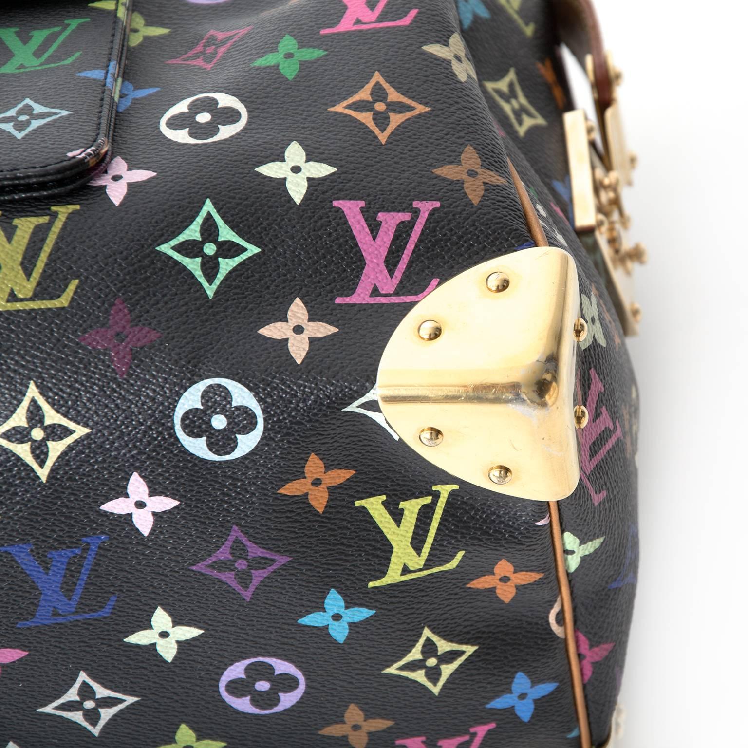 Gray Louis Vuitton Murakami Monogram Multicolore Canvas Speedy