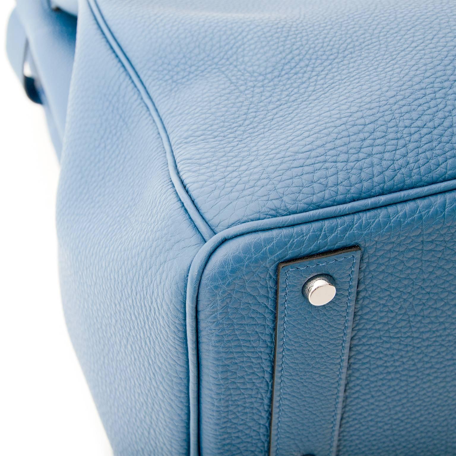 Brand*New Rare Hermès Hac 50 Blue De Galice Togo  In New Condition In Antwerp, BE