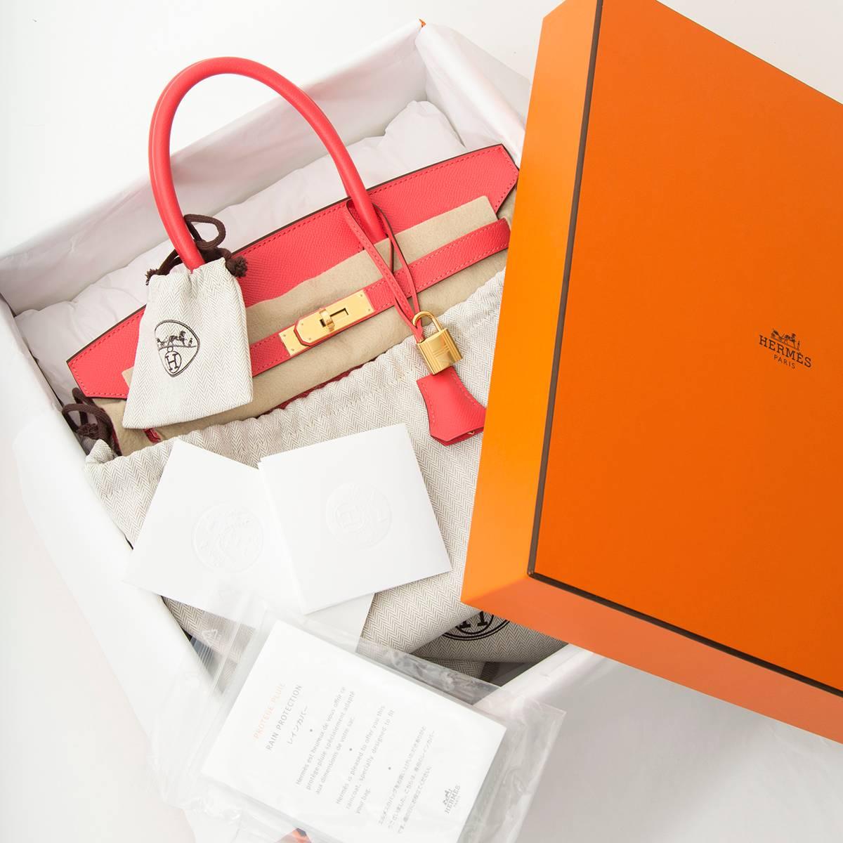 Hermes Birkin 30 Epsom Rose Jaipur In condizioni Nuovo a Antwerp, BE