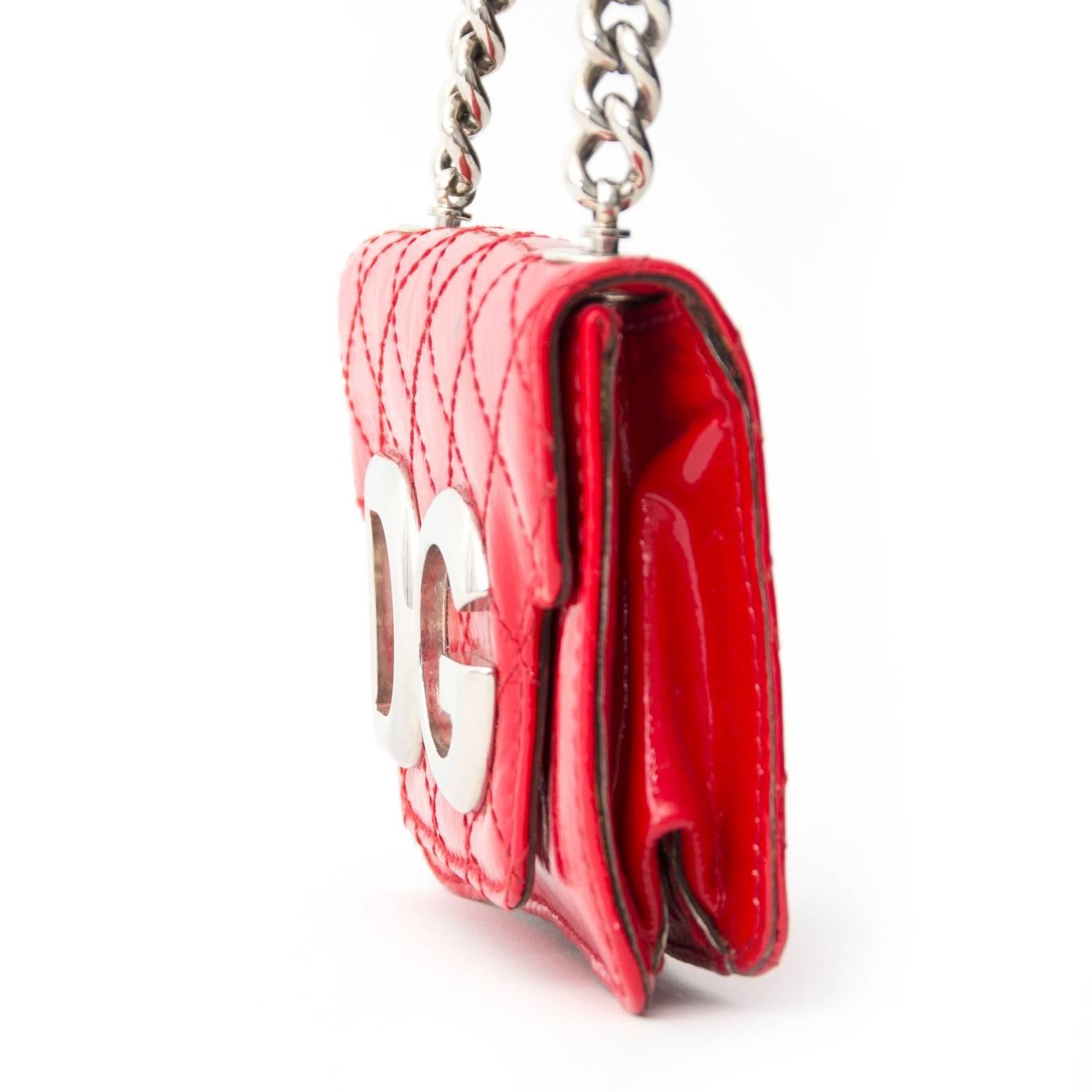 Red Dolce & Gabbana Chain Wallet 