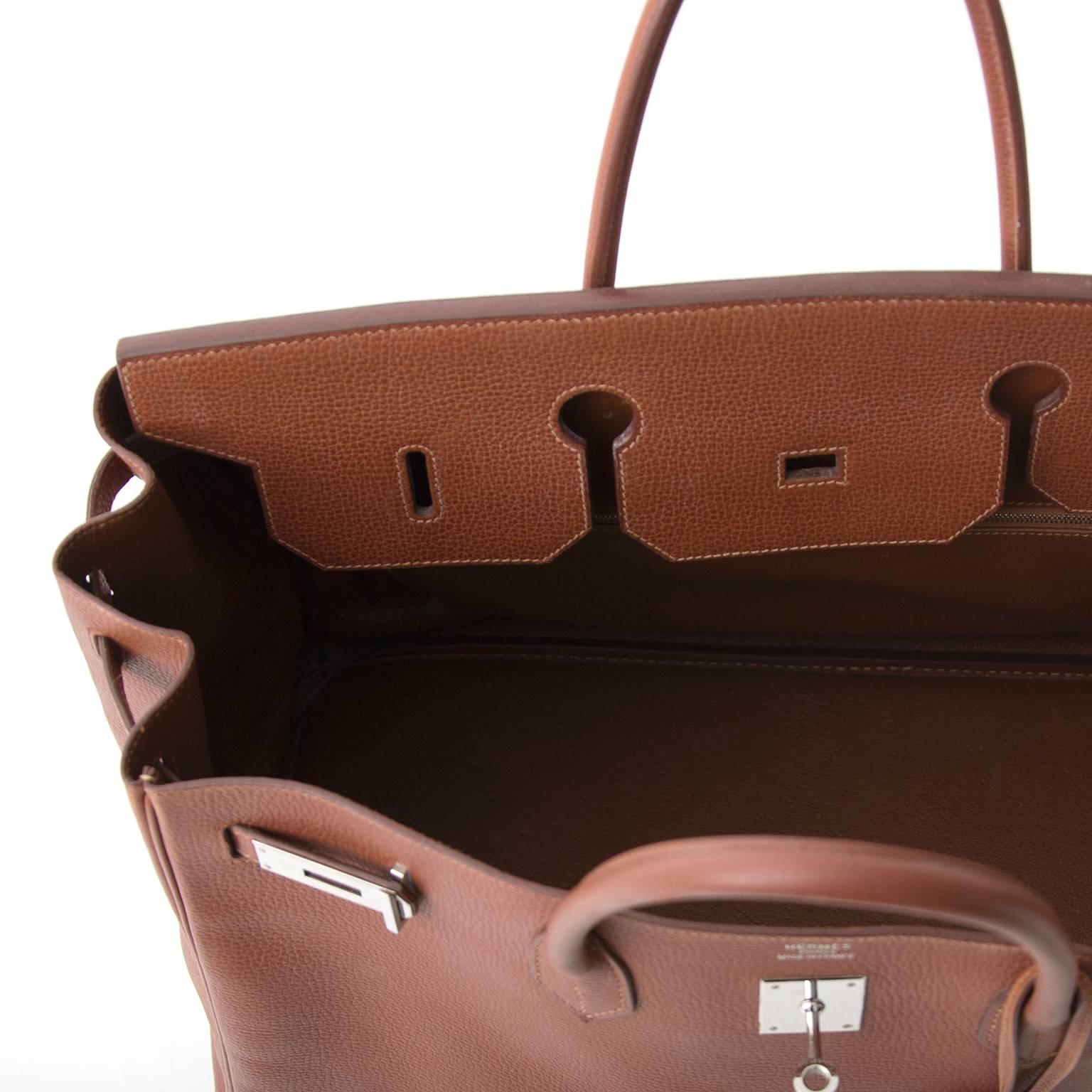 Orange Hermes Birkin Marron Veau Fjord 40