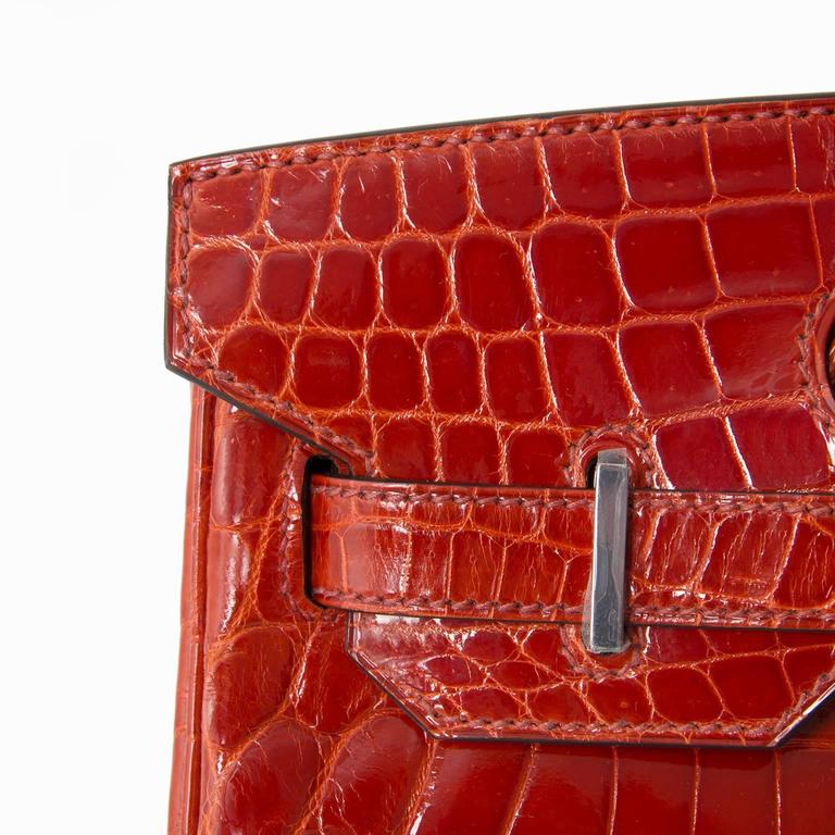 Brand New Hermès Birkin 30 Sanguine Crocodile Niloticus Lisse at 1stDibs