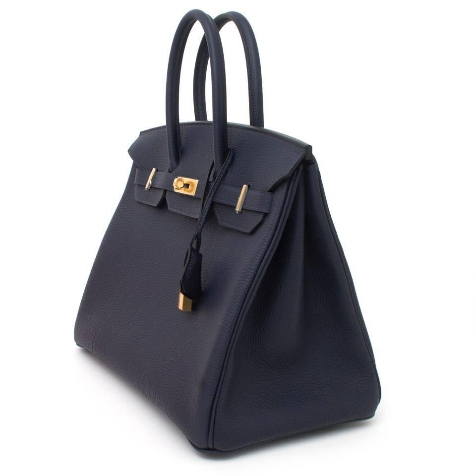 Brand NEW Hermes Birkin 35 Togo Blue Nuit For Sale at 1stdibs