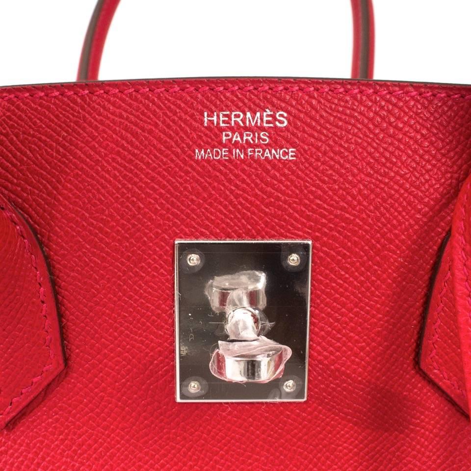 Brand New Hermès Birkin Rouge Casaque Epsom 35 PHW  1