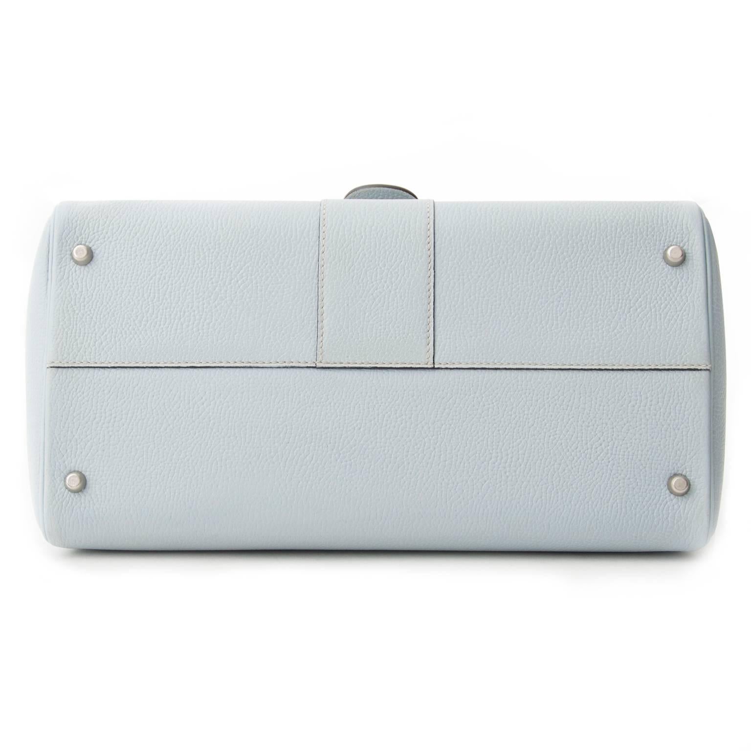 Delvaux Light Blue Brillant MM In Good Condition In Antwerp, BE
