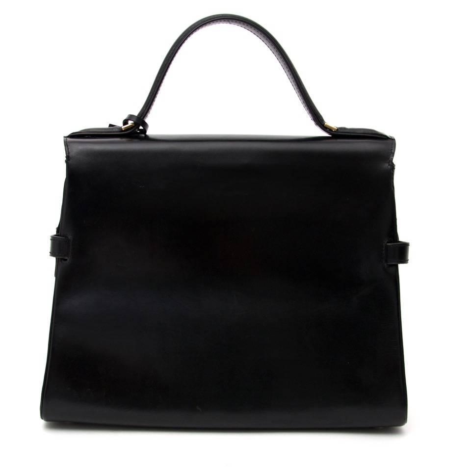 RARE Delvaux Tempete MM-GM Black GHW at 1stdibs
