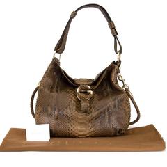 Gucci G Wave Python Hobo