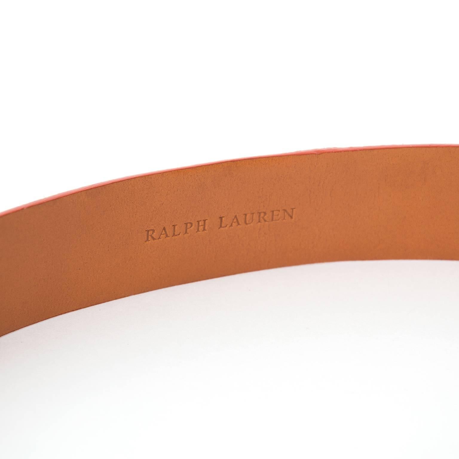 Ralph Lauren orange suede belt and clutch. 
 You'll find this belt and clutch unbelievably useful for all sorts of occasions - by day with your jeans and in the evening with a dress.