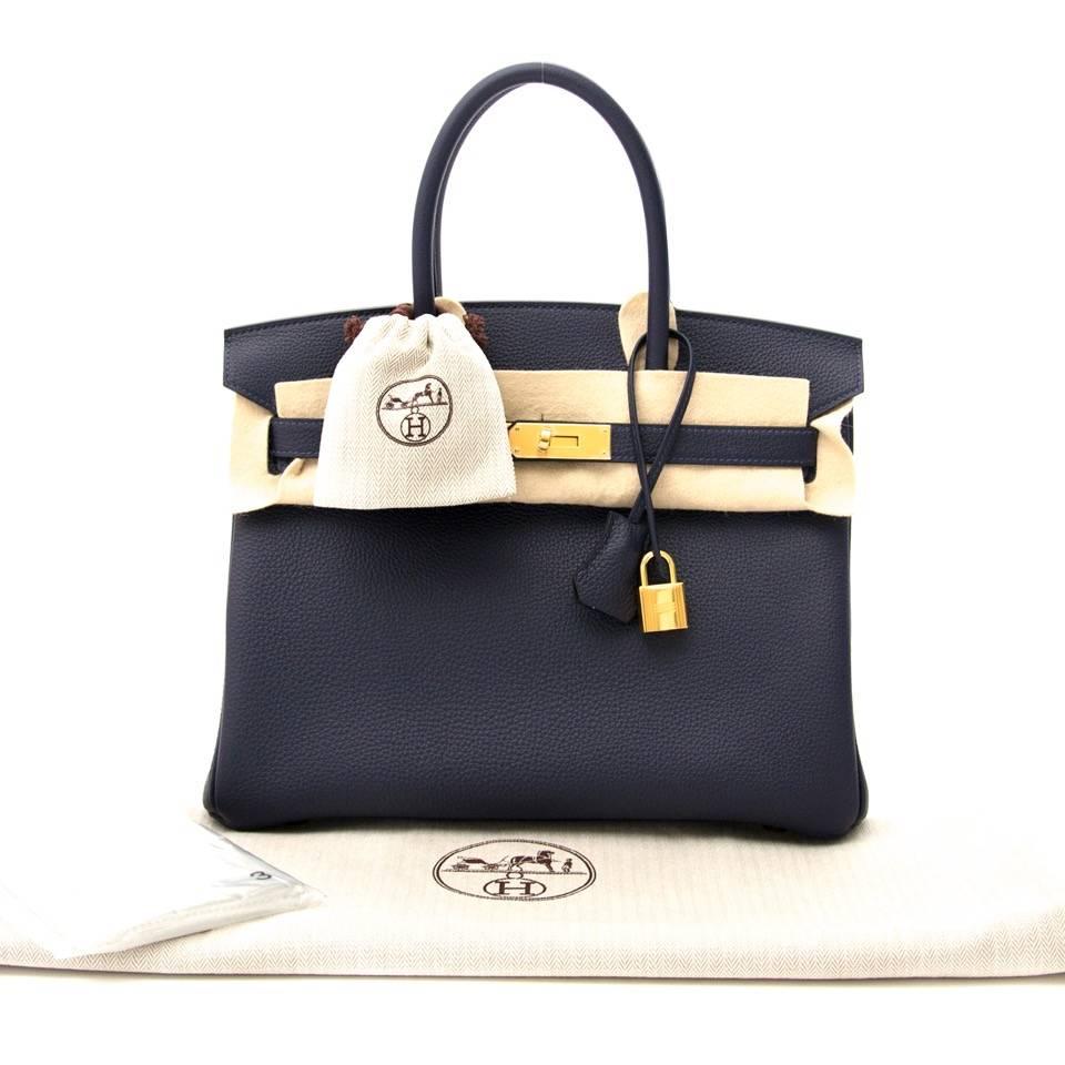 Skip the waitinglist, Brand new Birkin made out of Togo leather in dark blue 