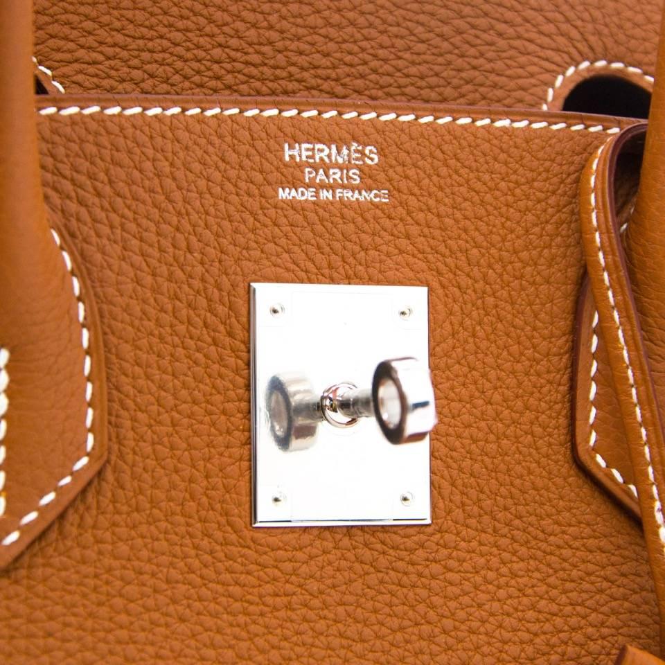 Women's or Men's Brand New Hermes Birkin 30 Togo Gold PHW