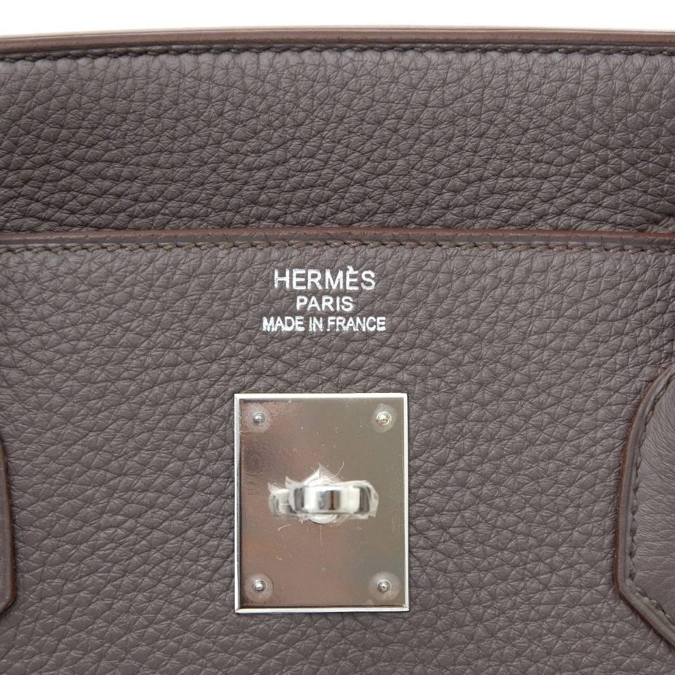 Brand New Hermes Birkin 40 Etaine Togo PHW  3