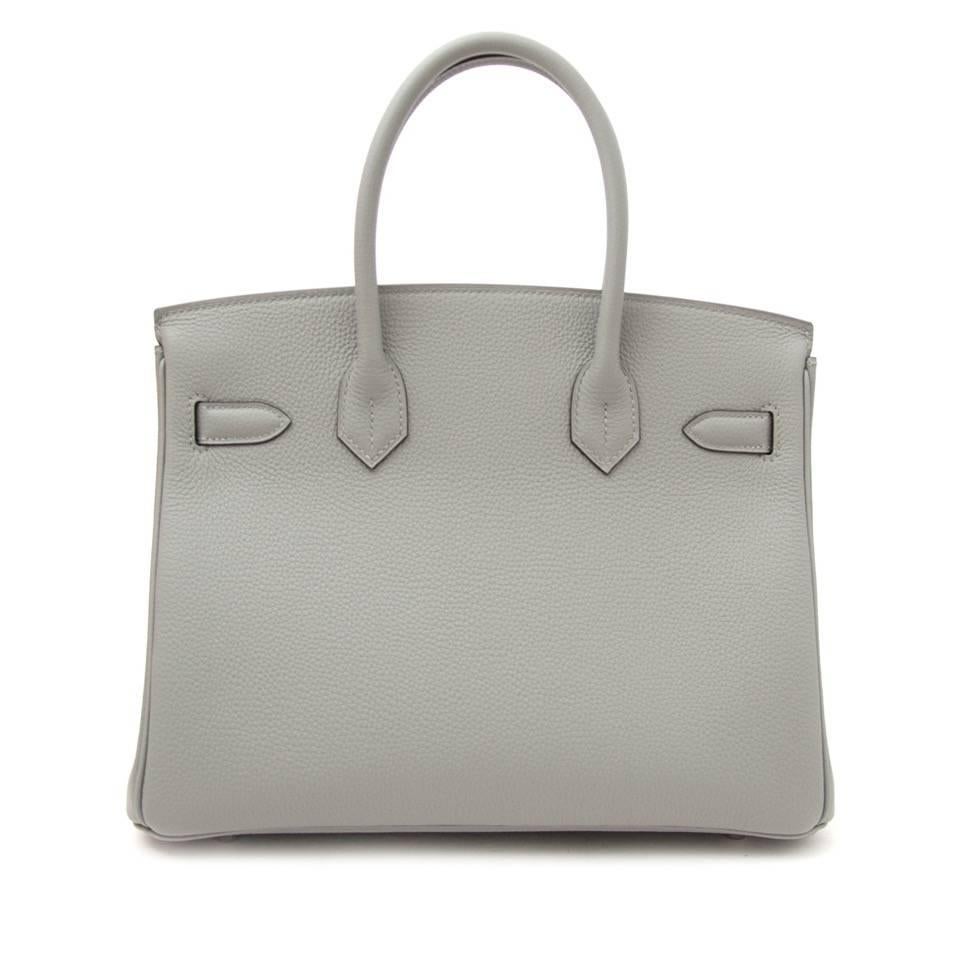 Brand New Hermes Birkin 30 Togo Mouette PHW In New Condition In Antwerp, BE