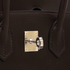 Hermes 25 Ebene Barenia Birkin Bag at 