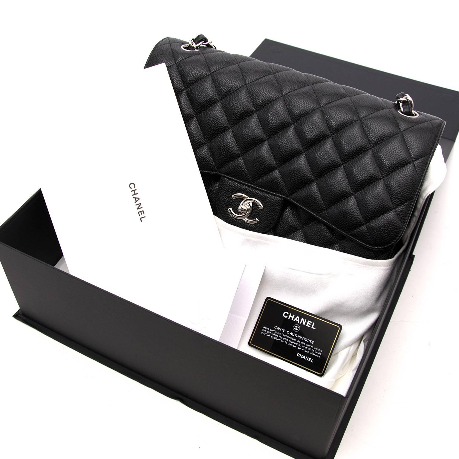 chanel classic flap side view