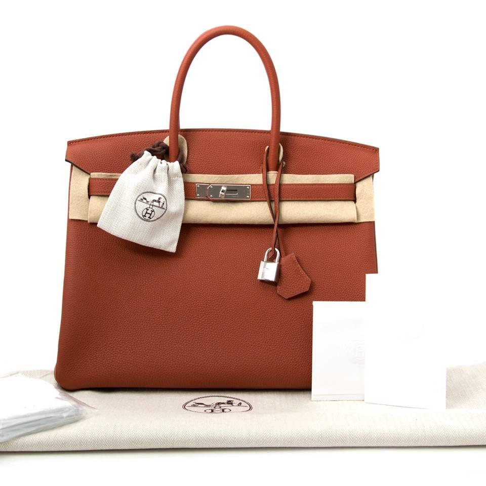 Brand New Hermès Birkin 35 Togo Cuivre PHW 1