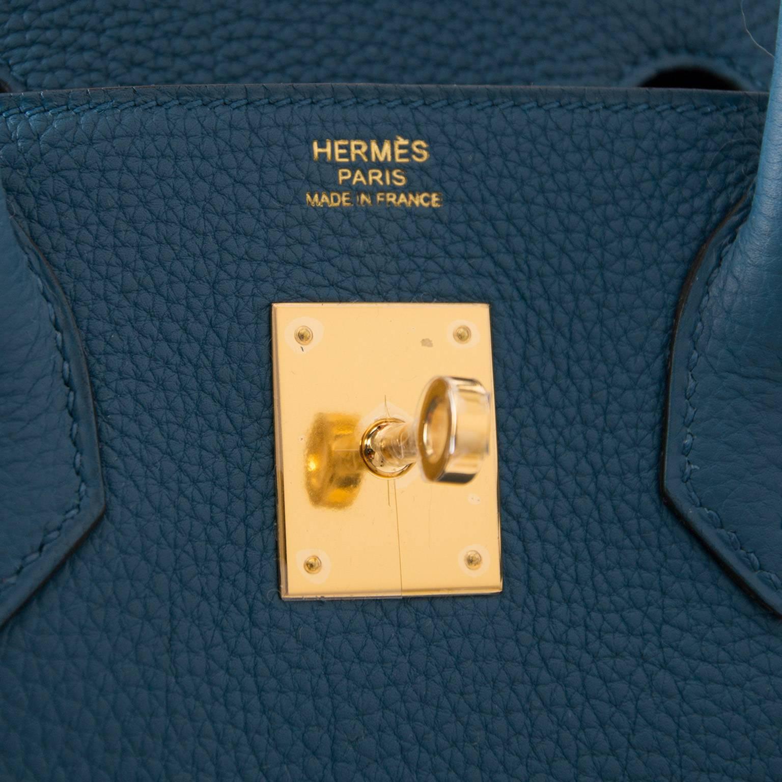 Brand New Hermes Birkin 30 Blue Cobalt Togo GHW In New Condition In Antwerp, BE