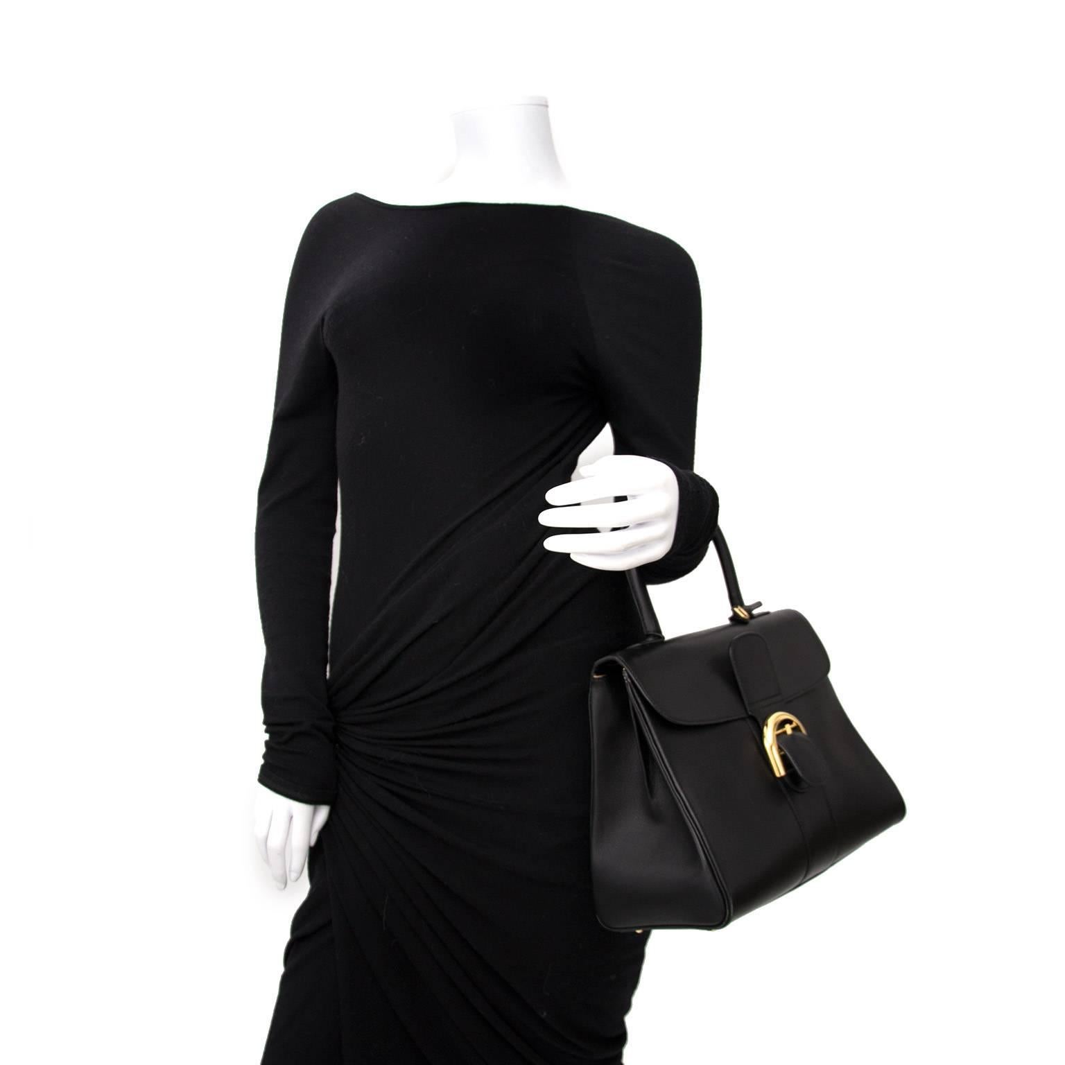 Delvaux Brillant MM Black Boxcalf GHW + STRAP 1