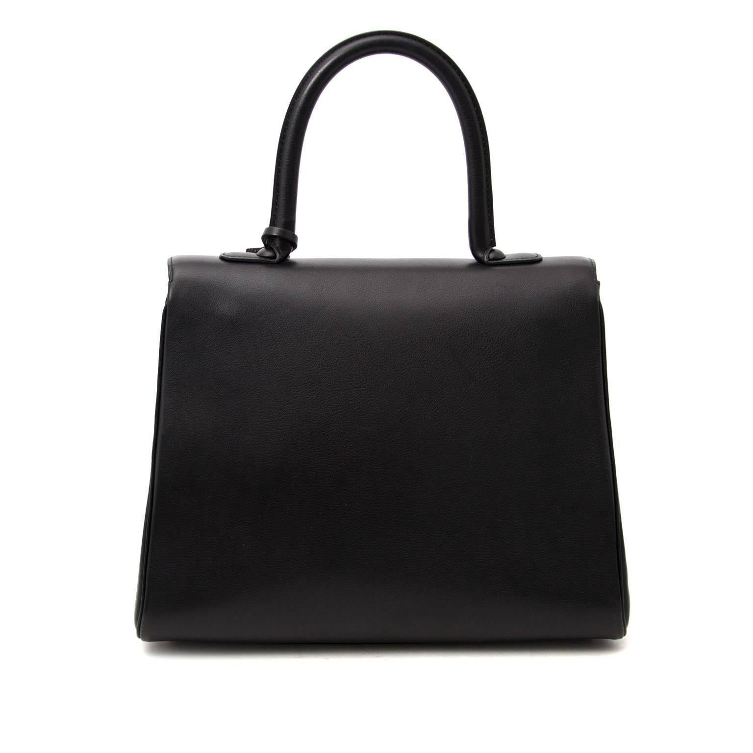 Women's Delvaux Brillant MM Black Boxcalf GHW + STRAP