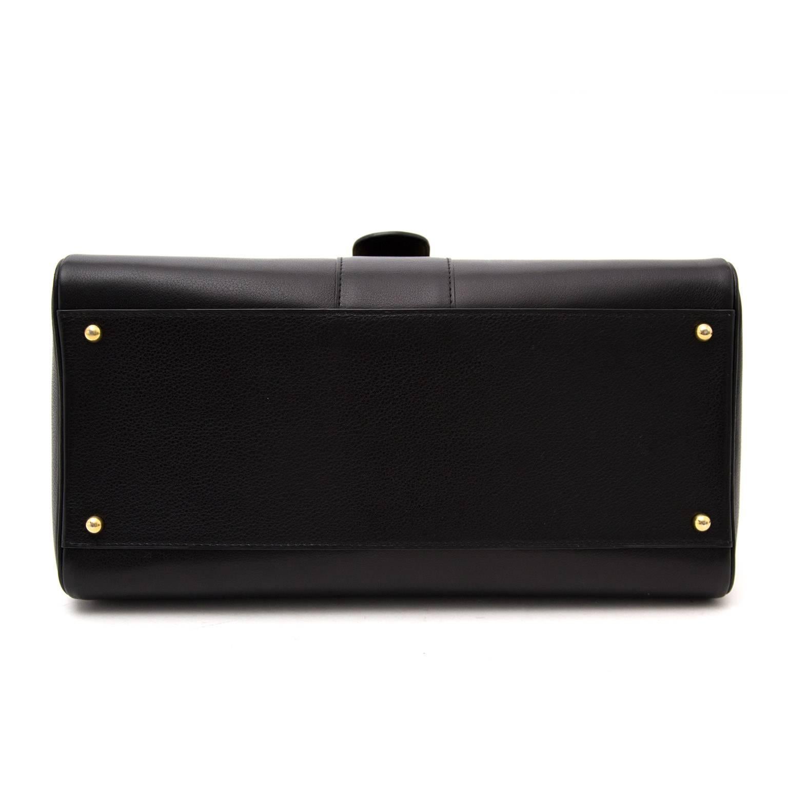 Delvaux Brillant MM Black Boxcalf GHW + STRAP 3