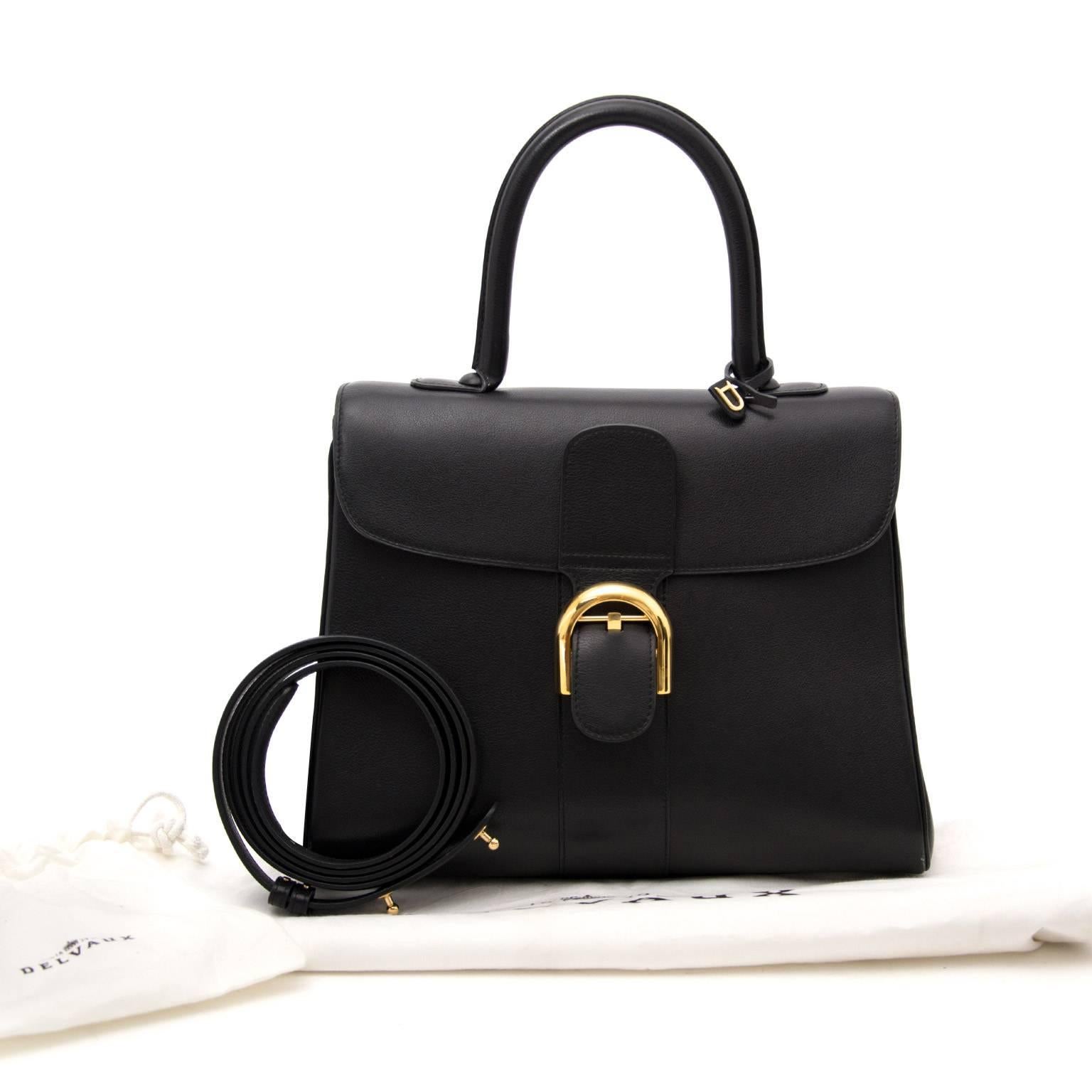 Delvaux Brillant MM Black Boxcalf GHW + STRAP 6
