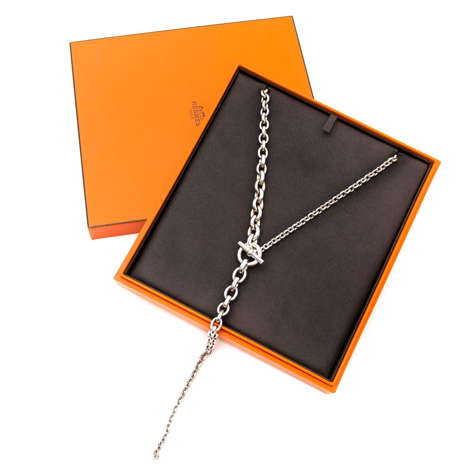 Hermès Crescendo 60cm Argent Silver Necklace