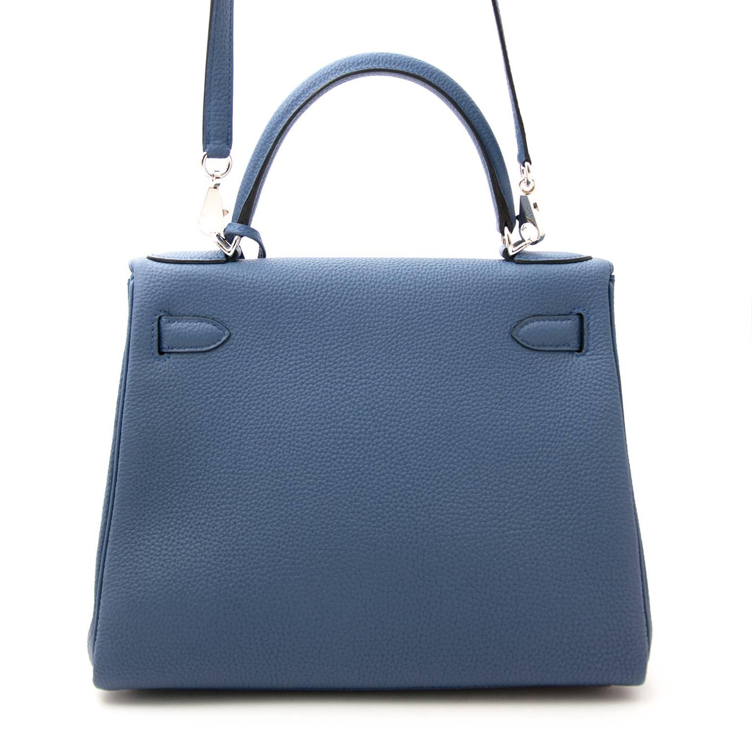 Brand New Hermes Kelly 28 Bleu Agate Togo PHW In New Condition In Antwerp, BE