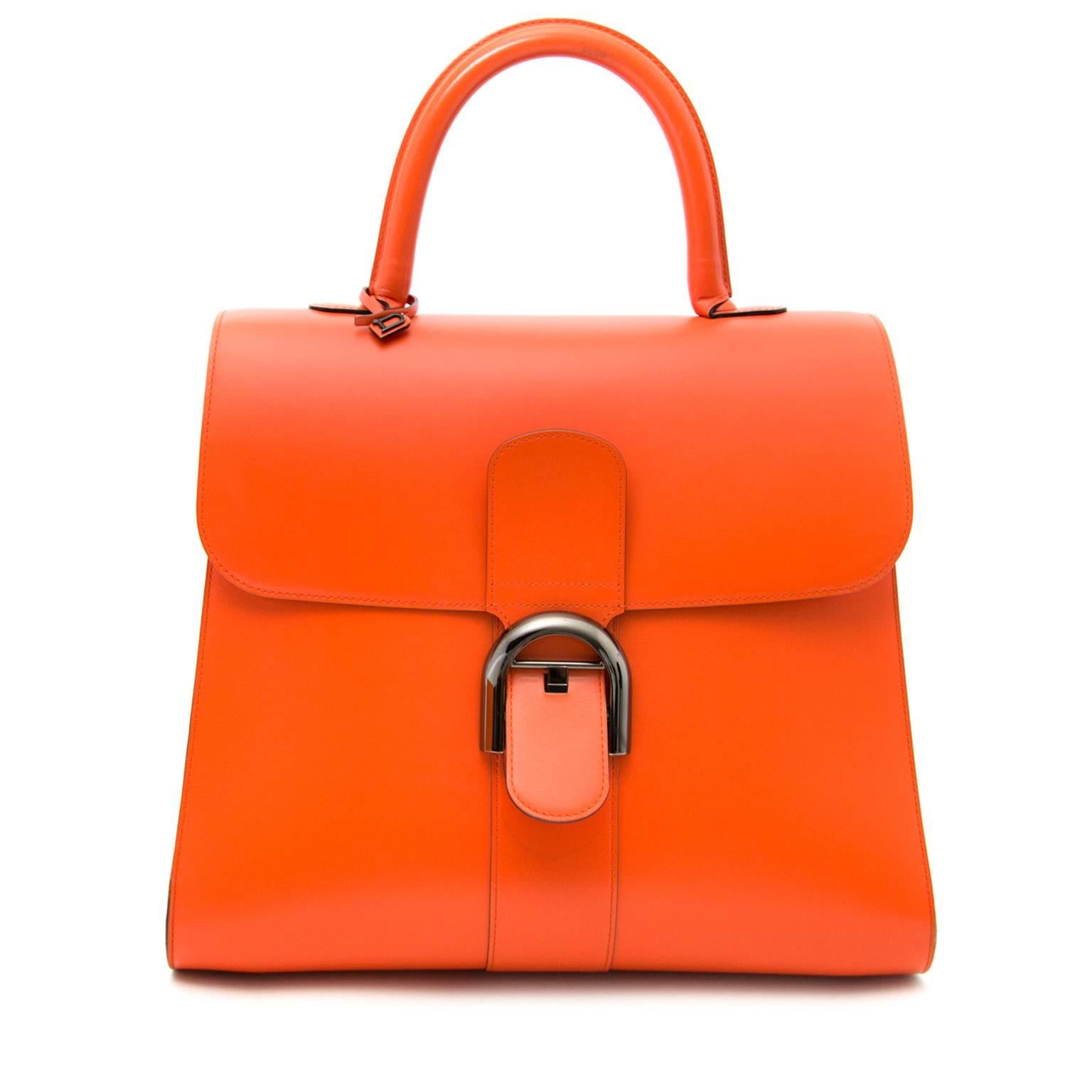 Women's or Men's Delvaux Brillant Black Edition in mandarine