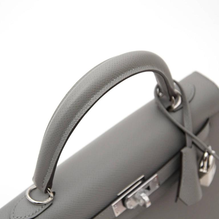 Brand New Hermes Kelly 25 Gris Mouette Epsom at 1stDibs  hermes gris  mouette, hermes kelly gris mouette, gris mouette kelly