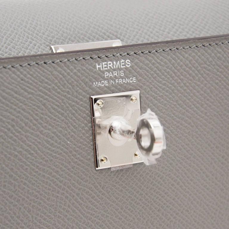 Hermes Kelly 25 Sellier Gris Mouette Epsom Gold Hardware #X - Vendome Monte  Carlo