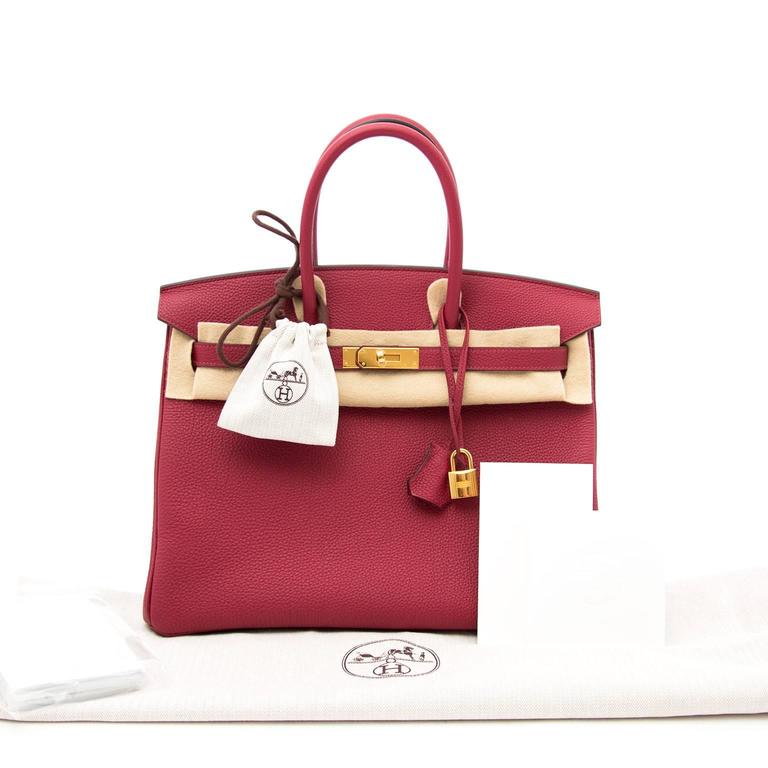 HERMES Birkin 25 Rouge Grenat Togo PHW U - Timeless Luxuries