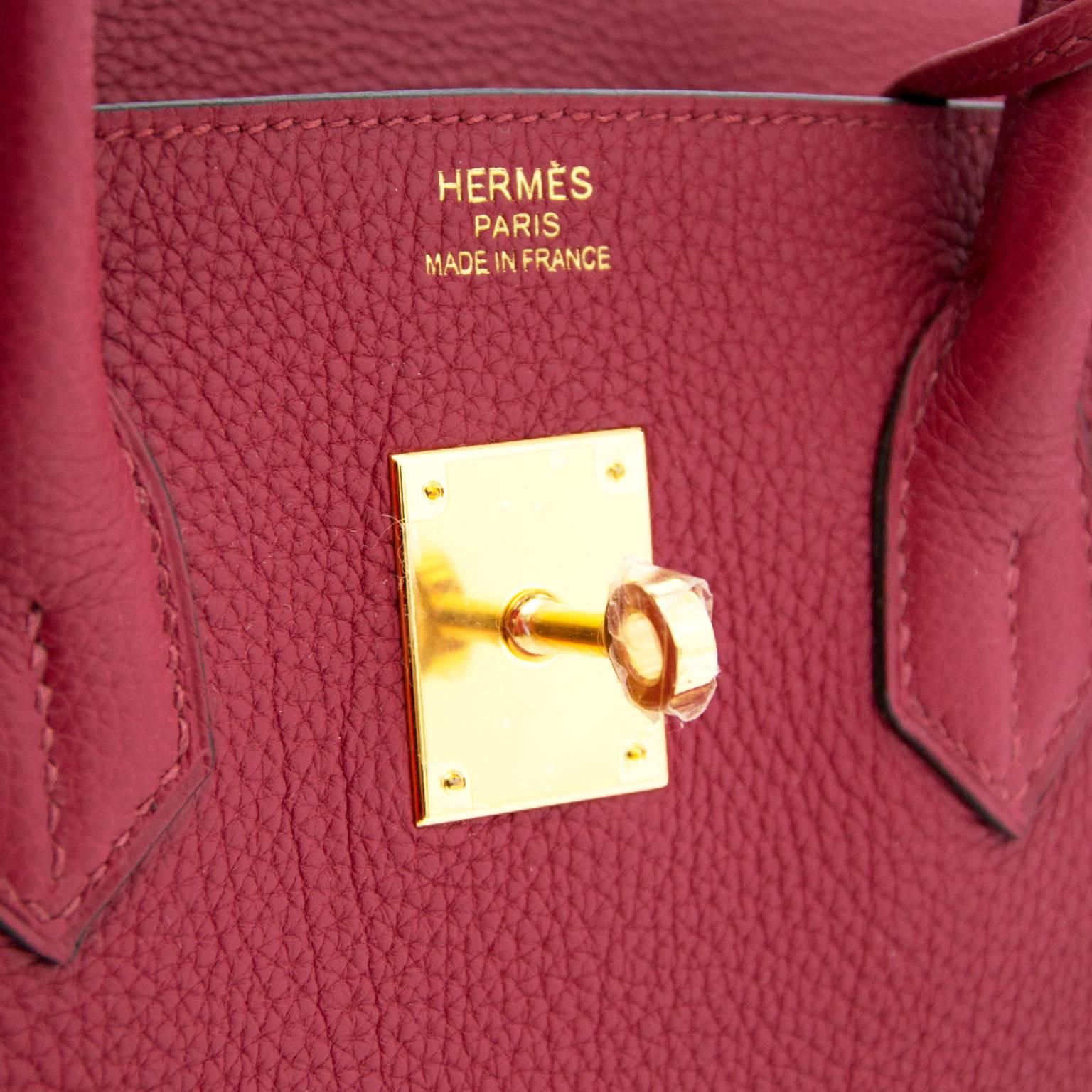 Red Brand New Hermes Birkin Rouge Grenat 35 Togo 