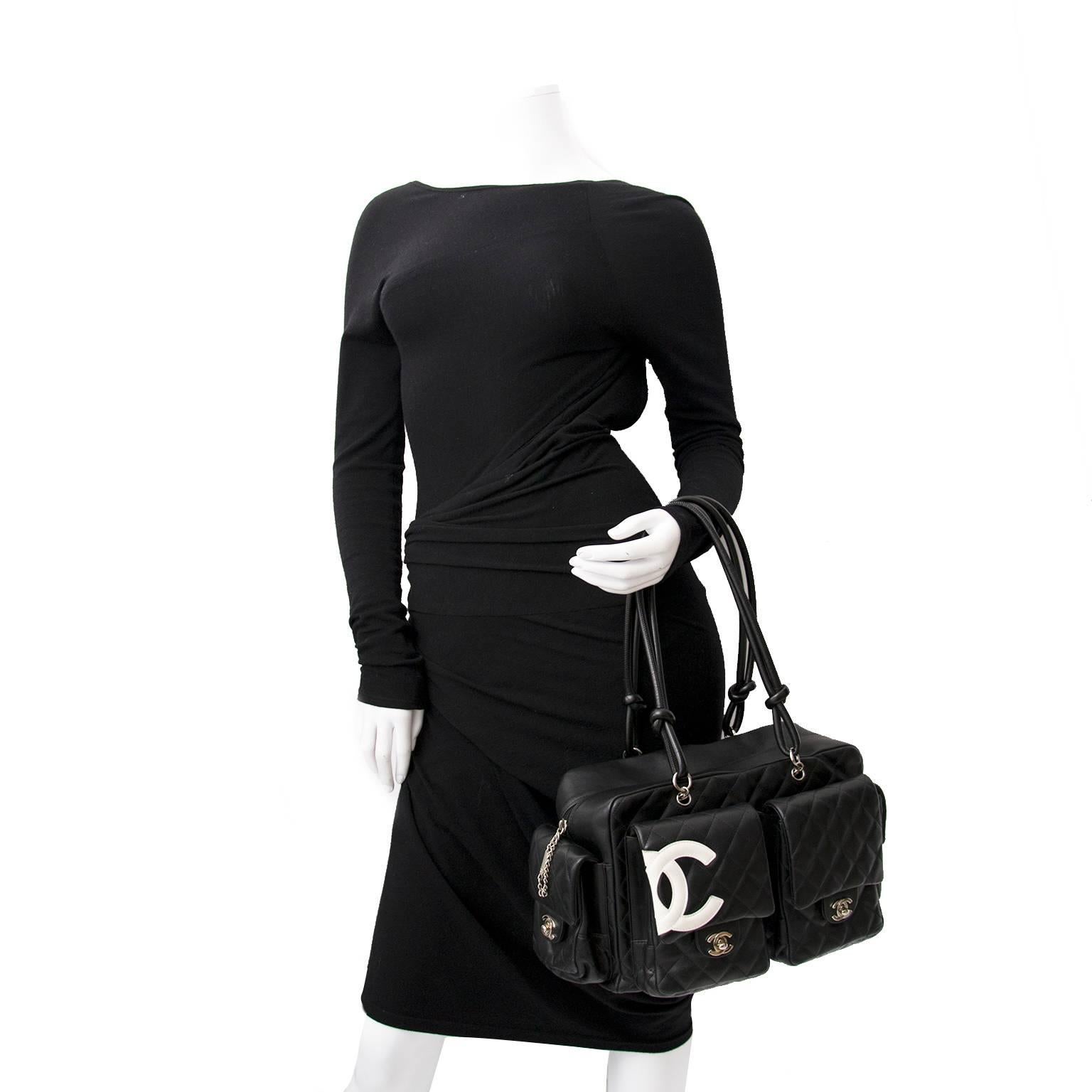 Black Chanel Cambon Reporter Bag