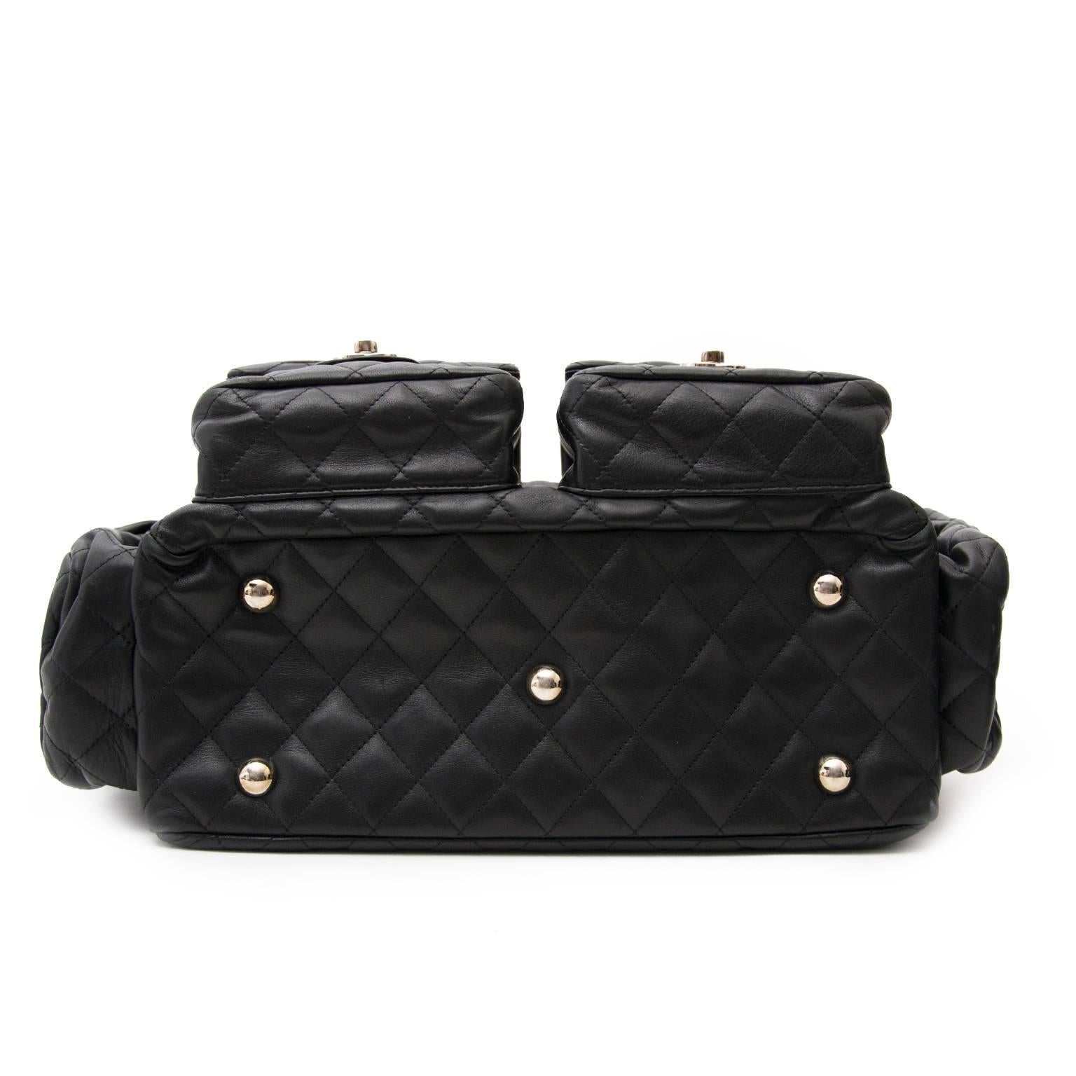 
Chanel Cambon Reporter Bag

Yet another iconic must-have piece from Chanel: the Cambon Reporter bag is both beautiful as practical. Its many pockets, which close by CC turn locks, allow you to carry your essentials in a safe and fashionable way.