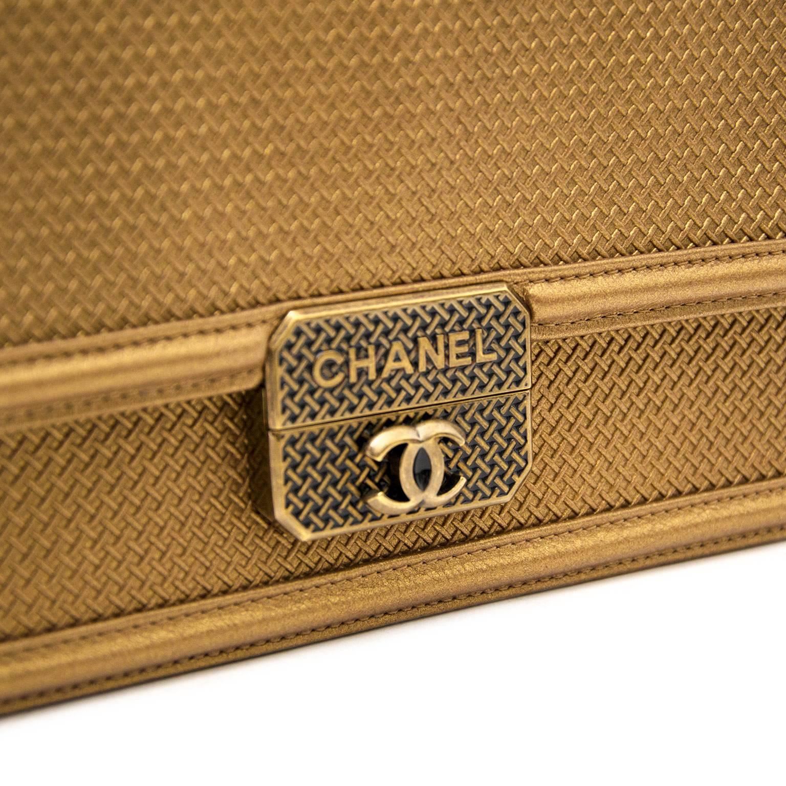 Women's or Men's AS NEW Chanel Gold Micro Retro Flap Bag 