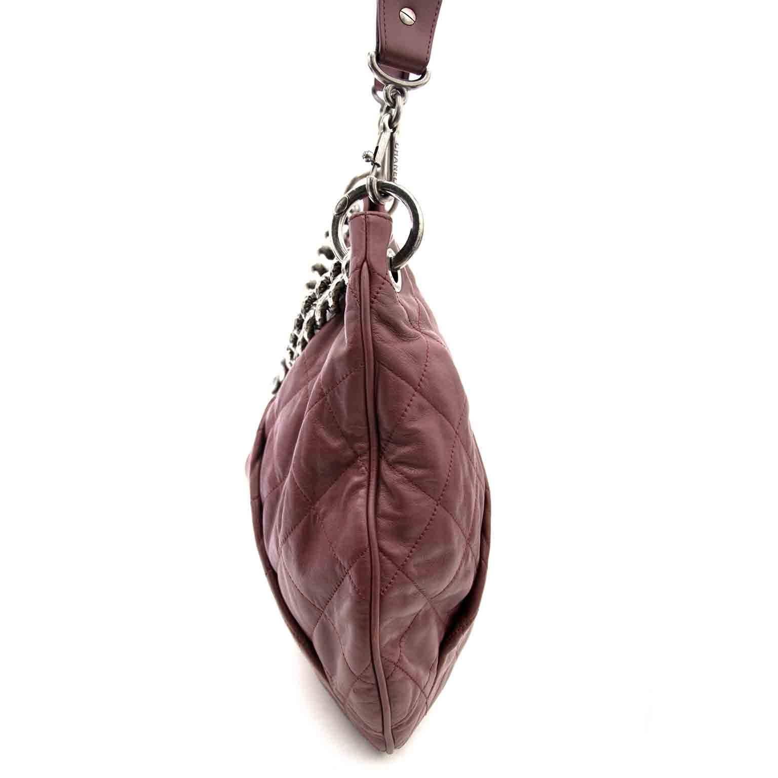burgundy hobo handbag