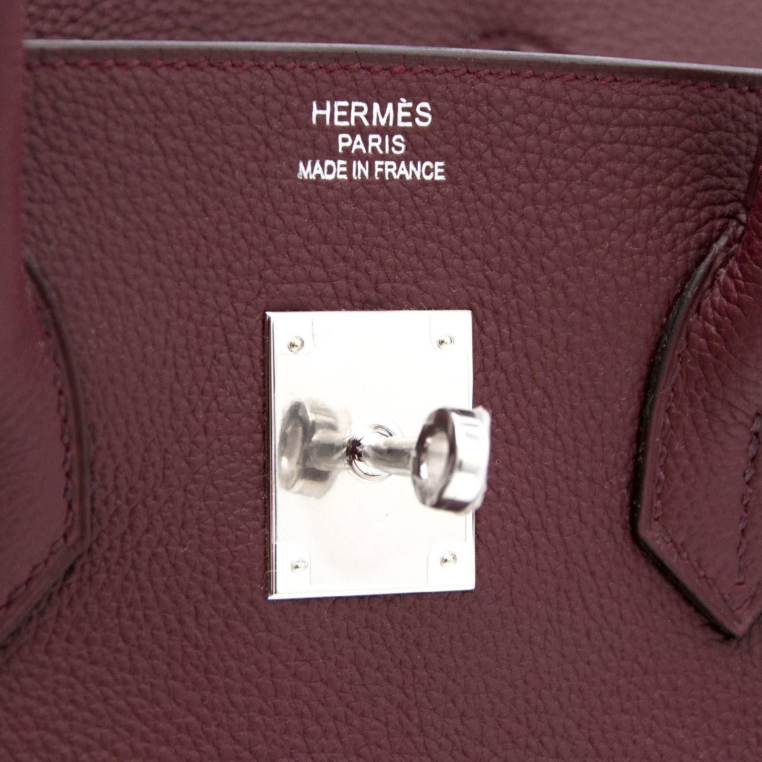 Hermès Birkin 35 Togo Bordeaux In New Condition In Antwerp, BE