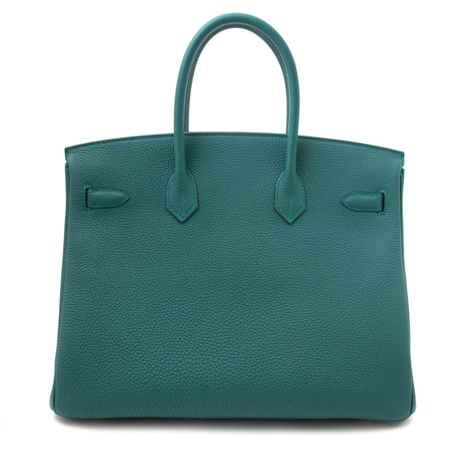 Brand New Hermes Birkin 35cm Togo Malachite GHW In New Condition In Antwerp, BE