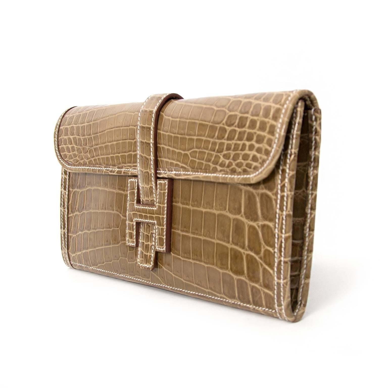 hermes jige clutch crocodile