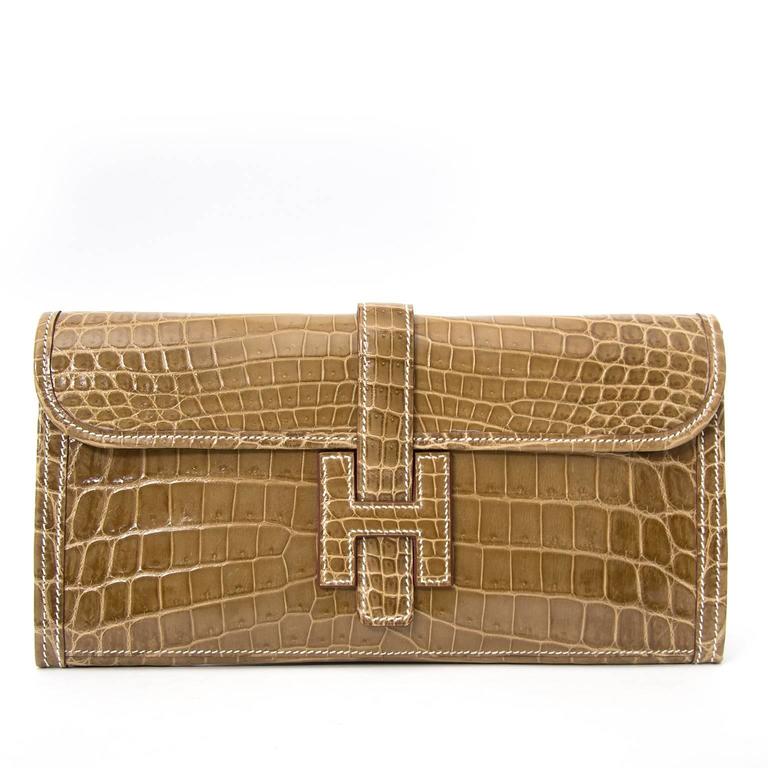 Hermes Pochette Jige Elan 29 Crocodile 