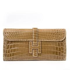 Hermes Pochette Jige Elan 29 Crocodile Niloticus Lisse Gris Fonce 9