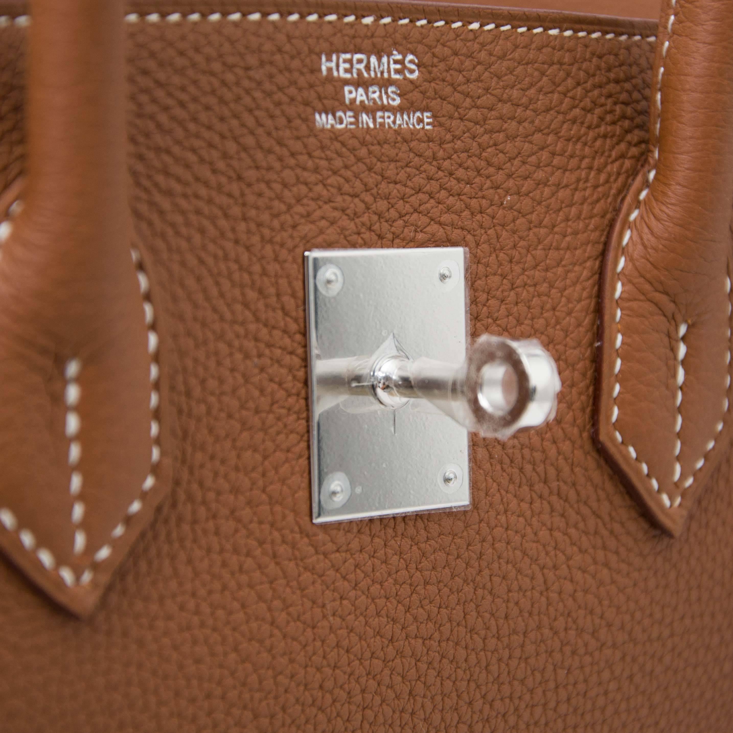 Hermes Birkin 35 Togo Gold PHW  In New Condition In Antwerp, BE