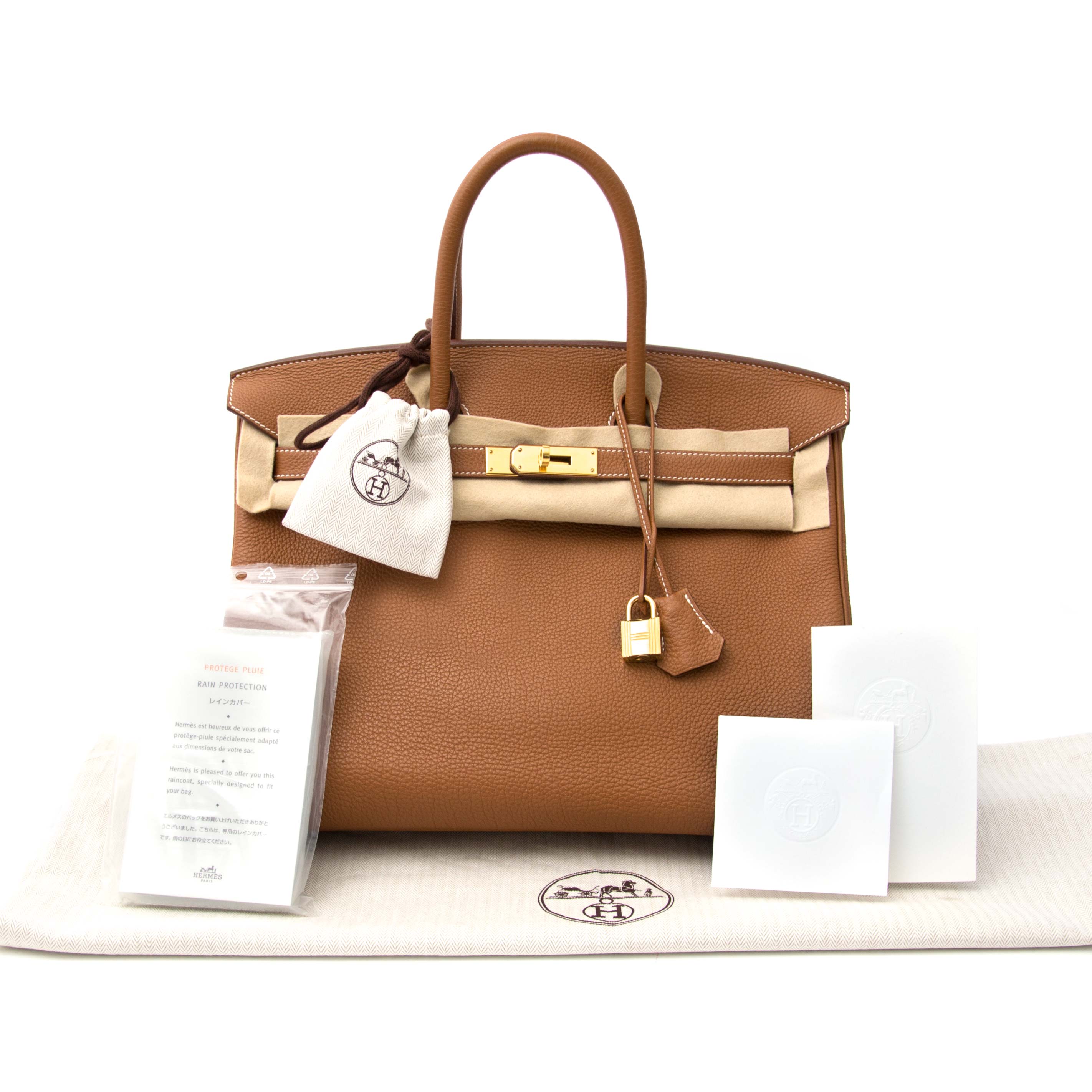 Hermes Birkin 35 Togo Gold Ghw At 1stdibs