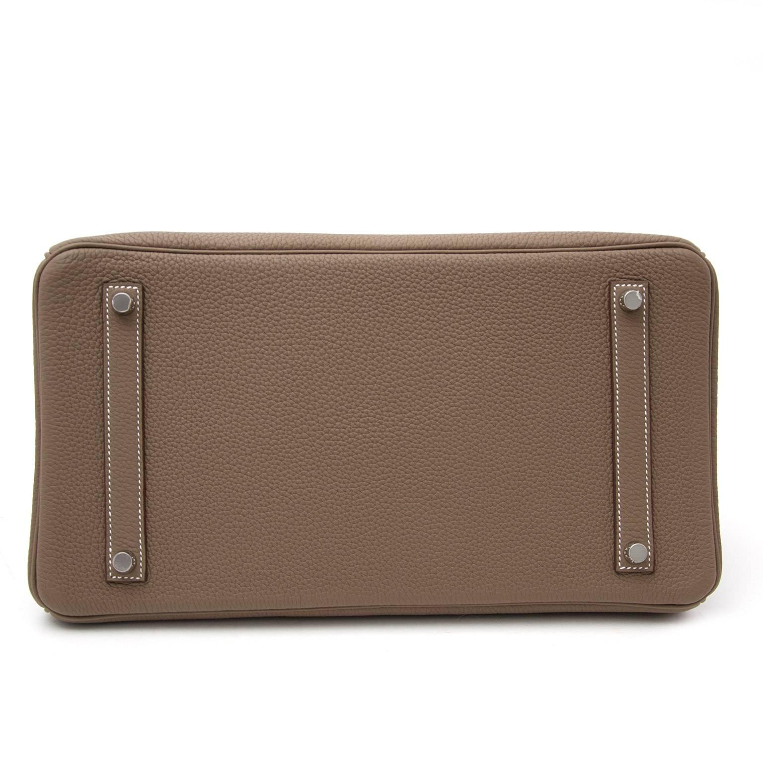 Brown Hermès Birkin 35 Togo Etoupe PHW